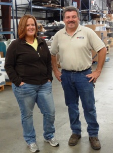 Alpha Energy Soutions Thriving, Growing with Personal Service in Indiana 1 Nina Lacy, Alpha's newest tech in central Indiana, with Chris Harris